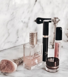 rose, glitter and nails