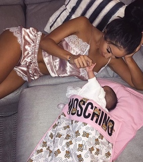 baby, pink and brunette