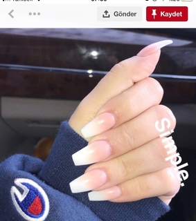 acrylic, ombre french nails and french nails