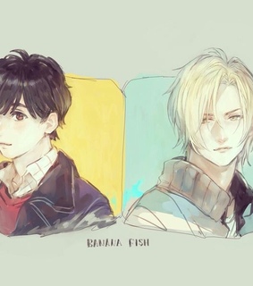 eiji x ash, ash lynx and ash