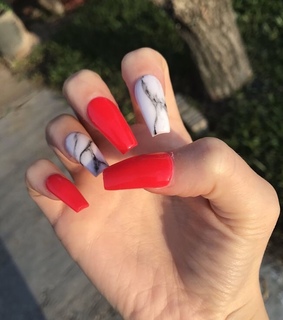 red, nails and luxury