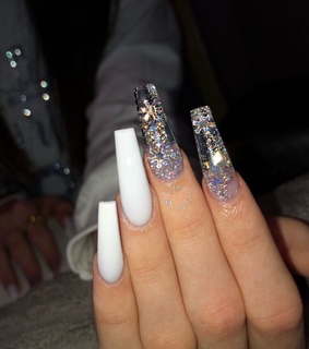 long nails, coffin and coffin shape