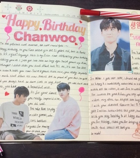 birthday journal, chanwoo birthday journal and ikon chanwoo birthday
