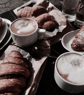 croissants, breakfast and yummy