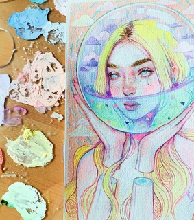 instagram, oil and portrait