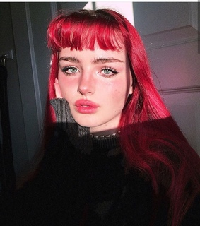 cabelo vermelho, vermelho and bangs