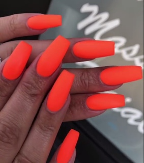 orange nails, nail art and gel nails