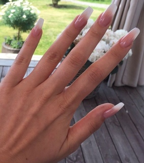 french manicure, acrylics and acrylic nails