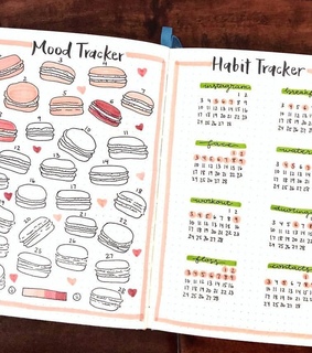 macarons, studygram and bullet journal