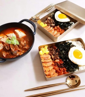 lunch box, foodie and dubu jiggae