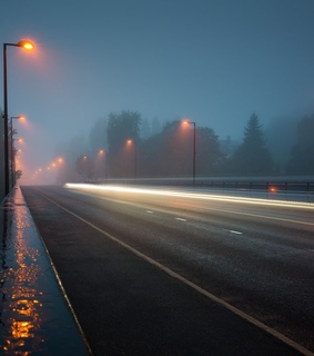 rain, darkness and walk