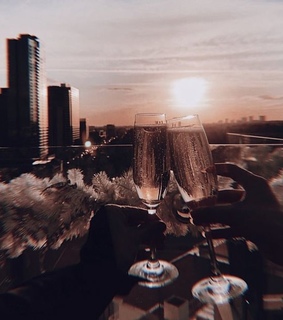 street view, city and white wine