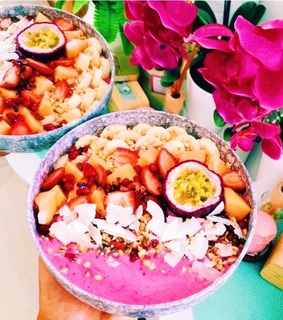 acai bowl, summer and bright summer