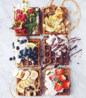 belgian waffles, waffles and food