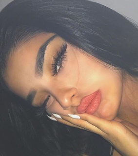 gray eyes, white nails and pretty