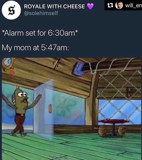 wake up, alarm and lol