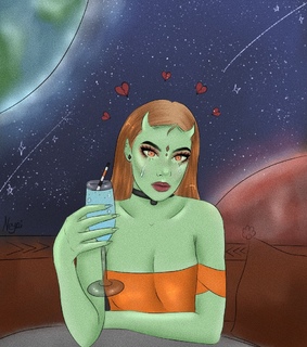 digitalart, makeup and aesthetic