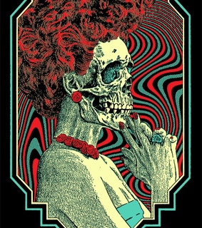 hair, skulls and swirls