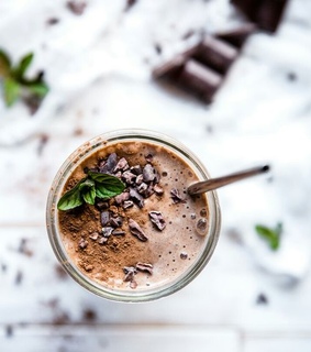 chocolate, warm and mint