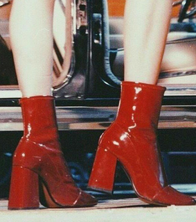 fashion, red and boots
