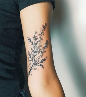 outline tattoo, nature and tattoos
