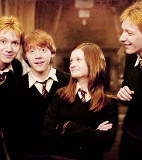 ginny weasley, ron weasley and weasley family