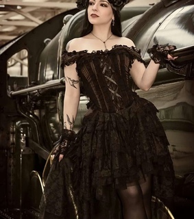 gothic girl, darkness and dress