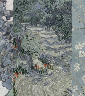 van gogh header, collage header and twitter