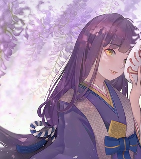anime, flowers and kimono
