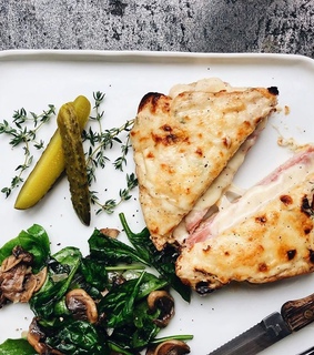 lunch, croque monsieur and french food