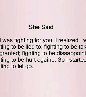 broken, thoughts and done with fighting