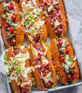 gourmet, food and hot dog