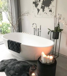 inspiration, bathtub and candles