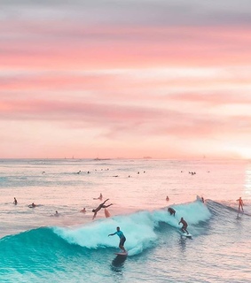 surf, boards and beach
