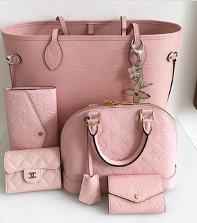 pink, lv and chanel