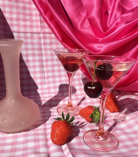 colors, cherriesstrawberries and palepastel