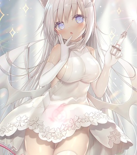 anime neko girl, cute and nya