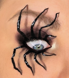 blueeyes, spidermakeup and scary
