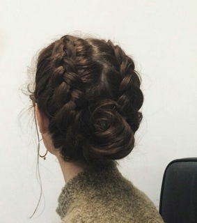 updo, braided and hair