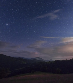 starry sky, austria and view