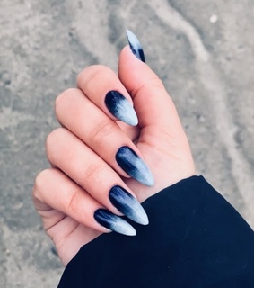 nails, long acrylics and ombre acrylics