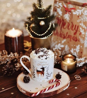 snowy, candle and christmastree