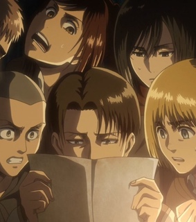 mikasa ackerman, armin and levi