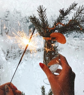 sparkler, winter and orange