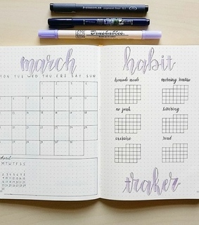 tracker, bujo and habit