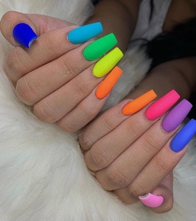 rainbow nails, colorful nails and ?