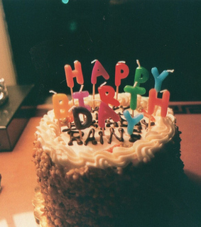 birthday cake and happy birthday