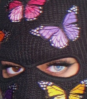butterflies, mask and grunge