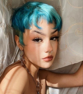 colored hair, alternative girl and haircut