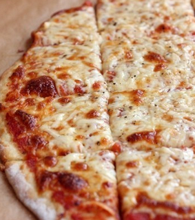 thin crust, cheesy pizzas and vegetarian